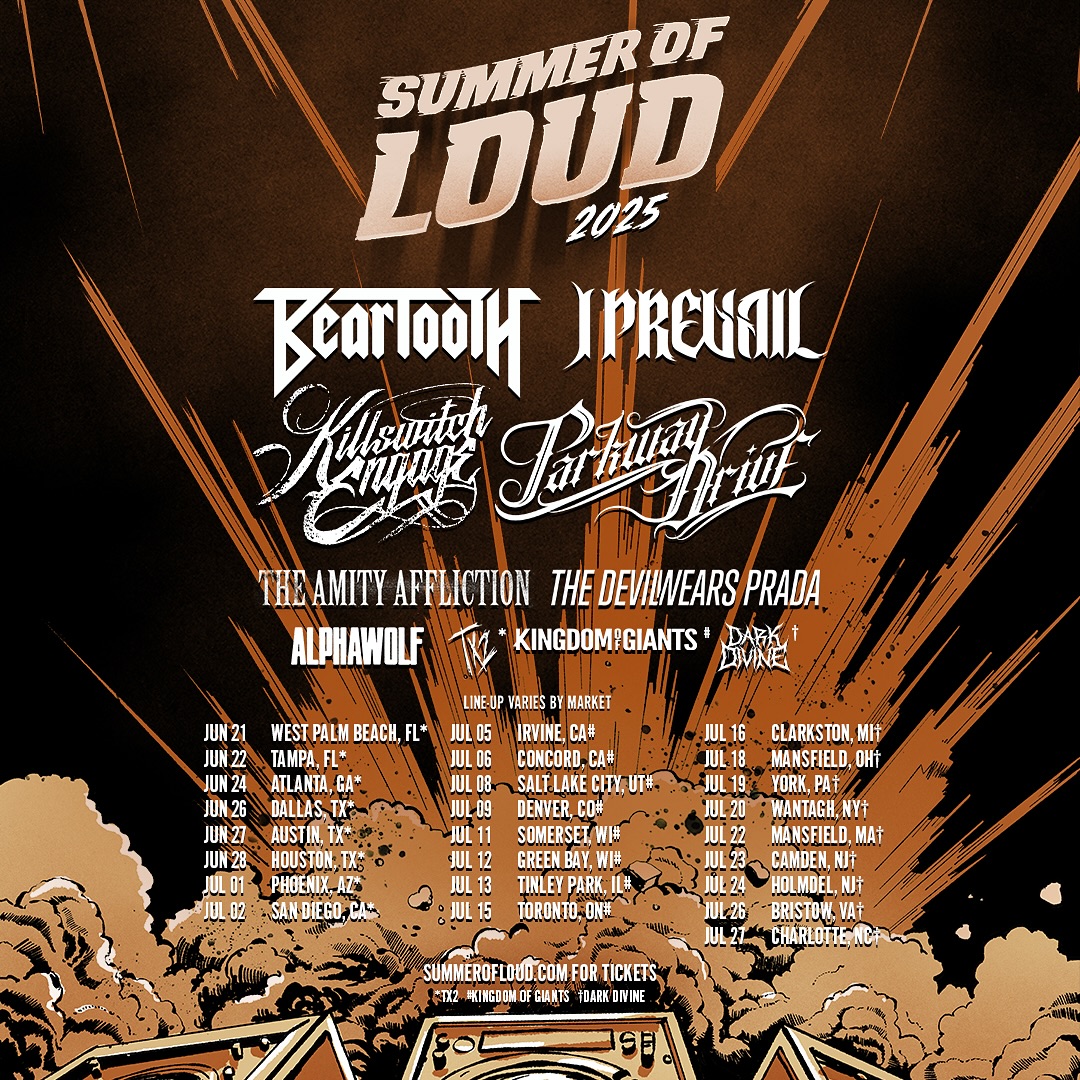 Dark Divine Summer of Loud Tour Poster 2025